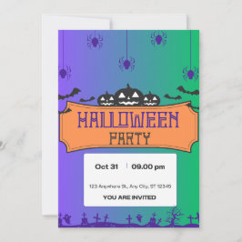 Uitnodiging voor Halloween Party