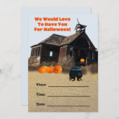 Uitnodiging voor Halloween Party (Voorkant / Achterkant)