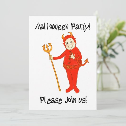 Uitnodiging voor Halloween Party (Staand voorkant)