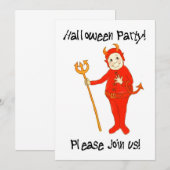 Uitnodiging voor Halloween Party (Voorkant / Achterkant)
