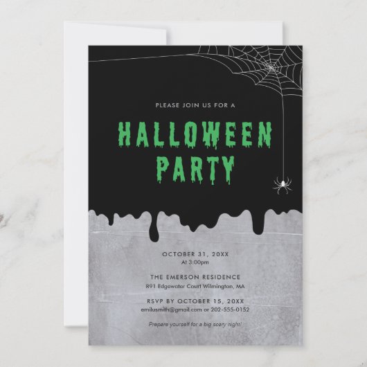 Uitnodiging voor Halloween Party (Voorkant)