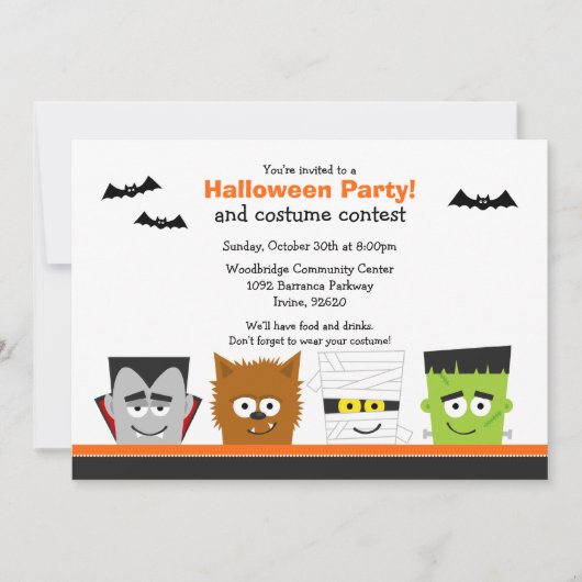 Uitnodiging voor Halloween Party (Voorkant)