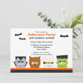 Uitnodiging voor Halloween Party (Staand voorkant)