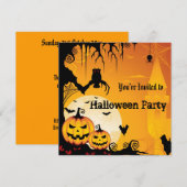 Uitnodiging voor Halloween Party (Voorkant / Achterkant)