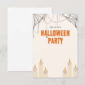 Uitnodiging voor Halloween Party (Voorkant / Achterkant)