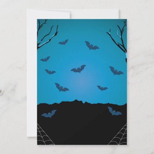 Uitnodiging voor Halloween Party (Achterkant)