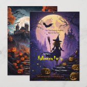 Uitnodiging voor Halloween Party (Voorkant / Achterkant)