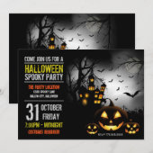 Uitnodiging voor Halloween Party (Voorkant / Achterkant)
