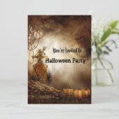 Uitnodiging voor Halloween Party (Staand voorkant)