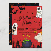 Uitnodiging voor Halloween Party (Voorkant / Achterkant)