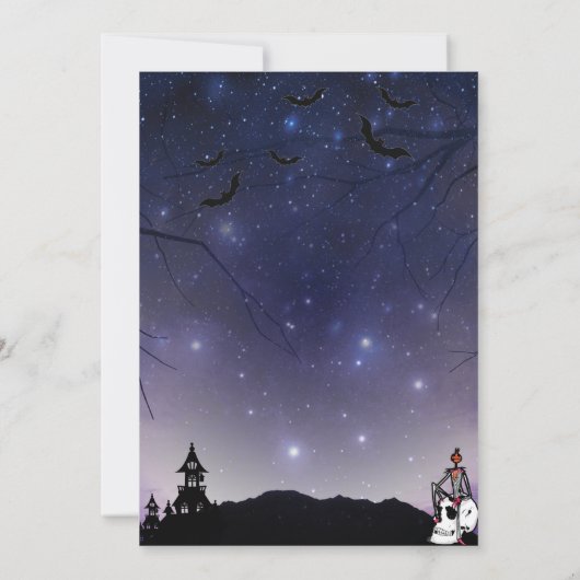 Uitnodiging voor Halloween Party (Achterkant)