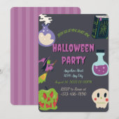 Uitnodiging voor Halloween Party (Voorkant / Achterkant)