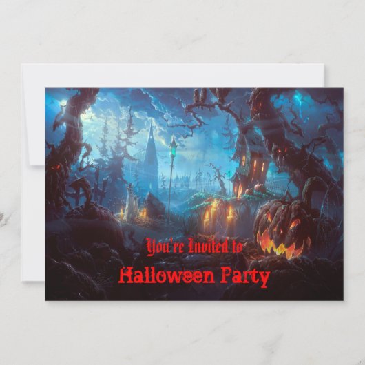 Uitnodiging voor Halloween Party (Voorkant)