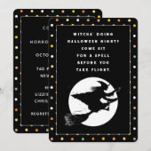 Uitnodiging voor Halloween Party (Voorkant / Achterkant)