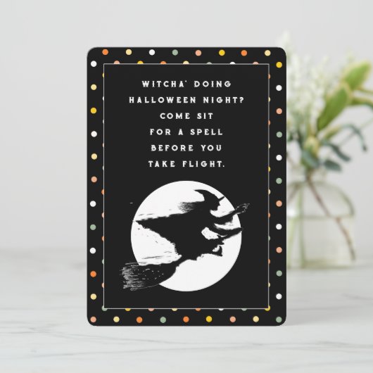 Uitnodiging voor Halloween Party (Staand voorkant)