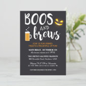 Uitnodiging voor Halloween Party, Adult, Boos and  (Staand voorkant)