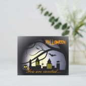 Uitnodiging voor Halloween Party Briefkaart (Staand voorkant)