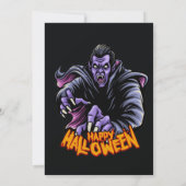 uitnodiging voor Halloween Party Dracula (Achterkant)