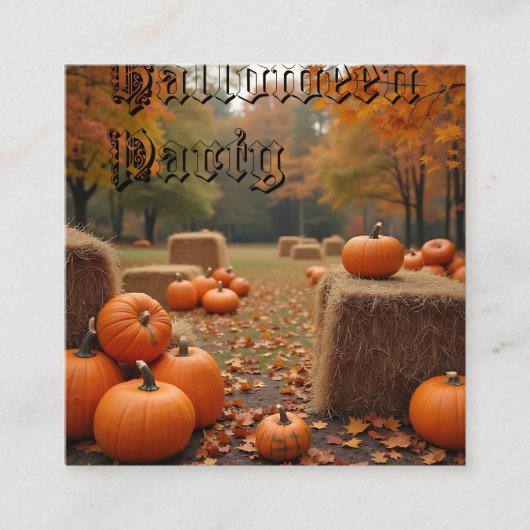 Uitnodiging voor Halloween Party Informatiekaartje (Voorkant)