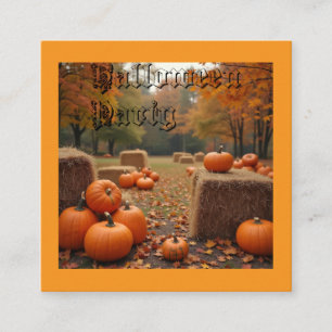 Uitnodiging voor Halloween Party Informatiekaartje