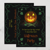 Uitnodiging voor Halloween Party (Pumpkin) (Voorkant / Achterkant)
