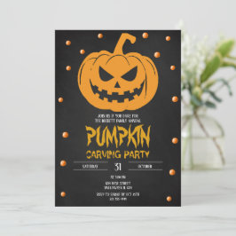 Uitnodiging voor Halloween Pompoen Feest
