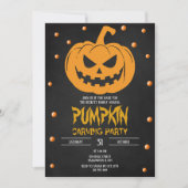 Uitnodiging voor Halloween Pumpkin Party (Voorkant)