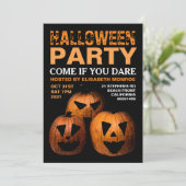 Uitnodiging voor Halloween Pumpkin Party (Staand voorkant)