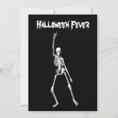 Uitnodiging voor Halloween Skeleton Fever Costume  (Voorkant)