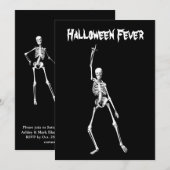 Uitnodiging voor Halloween Skeleton Fever Costume  (Voorkant / Achterkant)