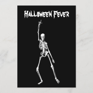 Uitnodiging voor Halloween Skeleton Fever Costume 