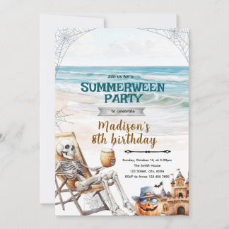 Uitnodiging voor Halloween summerween-feest