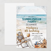 Uitnodiging voor Halloween summerween-feest (Voorkant / Achterkant)