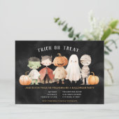 Uitnodiging voor Halloween Trick or Treat-feest (Staand voorkant)