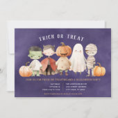 Uitnodiging voor Halloween Trick or Treat-feest (Voorkant)