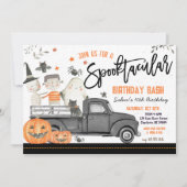 Uitnodiging voor Halloween-verjaardagsfeest, (Voorkant)