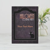 uitnodiging voor halloween verkleedfeest (Staand voorkant)