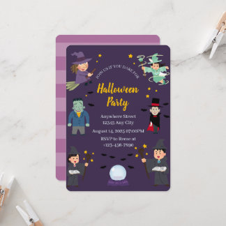 Uitnodiging voor Halloween verkleedfeest