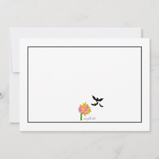 Uitnodiging voor Halloween Wedding (Achterkant)