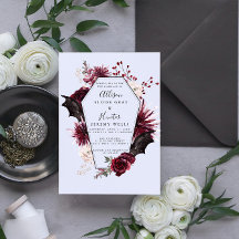 Uitnodiging voor Halloween Wedding