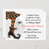 Uitnodiging voor Halloween Witch (Voorkant / Achterkant)
