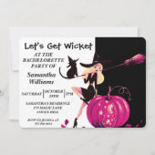 Uitnodiging voor Halloween Witch Bachelorette (Voorkant)