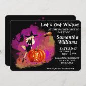 Uitnodiging voor Halloween Witch Bachelorette (Voorkant / Achterkant)