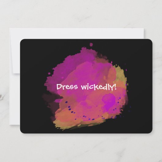 Uitnodiging voor Halloween Witch Bachelorette (Achterkant)