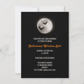 Uitnodiging voor Halloween Witches Ball Party (Achterkant)