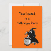 Uitnodiging voor Halloween Witches Brew Party (Voorkant)