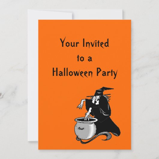 Uitnodiging voor Halloween Witches Brew Party (Voorkant)