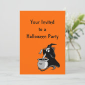 Uitnodiging voor Halloween Witches Brew Party (Staand voorkant)