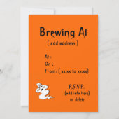 Uitnodiging voor Halloween Witches Brew Party (Achterkant)