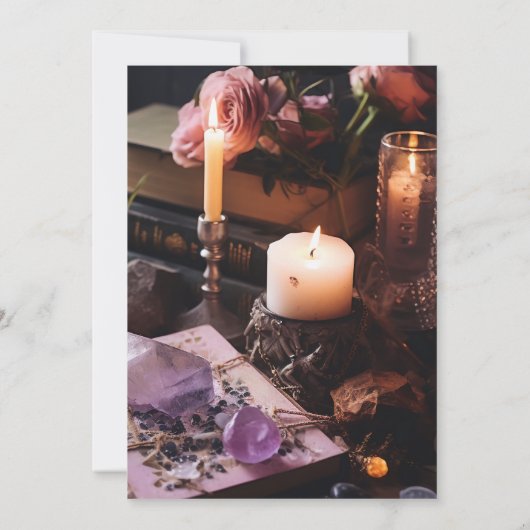 Uitnodiging voor Halloween Witches Tea Party (Achterkant)